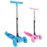 Patinete infantil 3 rodas com luzes led dobrável e ajustável menino menina – ATENTU