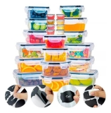 Conjunto de 24 Potes Herméticos Decoteam Com Tampa e Trava – Croix