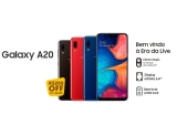 Smartphone Samsung Galaxy A20 32GB 6.4 3GB RAM Câmera Traseira Dupla 13MP 5MP