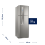 Geladeira/Refrigerador Top Freezer cor Inox 382L Electrolux (TF42S)