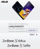 Cupom 10% de desconto Zenfone 5 64GB ou Zenfone 5 Selfie