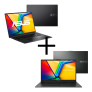 Notebook ASUS Vivobook 16X K3605ZF-N1420W Indie Black Windows 11 Home Tela 16” nível IPS 16:10 144Hz Intel® Core™ I5 12500H – 12ª Geração NVIDIA RTX2050 8 GB DDR4 3200 MHz 512 GB SSD + Notebook ASUS Vivobook Go 15 E1504FA-NJ1291 Mixed Black KeepOS Tela 15,60” LED FHD AMD Ryzen™ 3 7320U AMD Radeon™ 610M 4 GB RAM 128 GB SSD