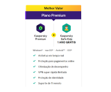 Kaspersky Premium 1 Ano 3 Dispositivos – Antivírus em tempo real, Proteção para pagamentos online, Otimização de desempenho, VPN super rápida ilimitada, Proteção de identidade, Suporte de TI remoto + Kaspersky Safe Kids