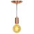 Lustre Pendente Tubo Cilindro Alumínio Cobre Fio 1.20m