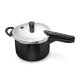 Panela de Pressão 4,5 L Nigro Press Fechamento Externo em Alumínio com Revestimento Interno Antiaderente – Preta