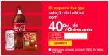 Seleção de Bebidas com 40% de desconto no APP com cupom
