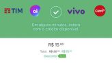 Desconto de R$ 15 na Recarga de Celular TIM, OI, VIVO ou CLARO