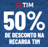 Recarga de Celular com desconto de 50% operadora TIM