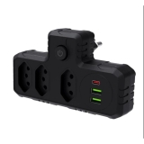 Conector De Extensão Portátil 3 Universal Plug Carregador Rápido 2 Usb 1 Tipe-C Transformador Conversor De Tomada