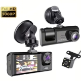 Novo Carro DVR HD 1080P 3 Lentes Dentro Do Veículo Traço Camtrês Vias Câmera DVRs Gravador Dashcam Filmadora
