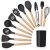 KIT 12 Peças de Utensílios Para Cozinha em Silicone e Bambu