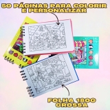 Livro de Colorir Ursinhos Bob Capa Dura Holográfica 50 Folhas Grossas 180G com Acetato Coloring Book
