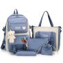 KIT 5 Estudantes Adolescentes Meninas Mochila de Viagem Casual Coreia Tour Grande Capacidade
