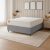 Cama Box Colchão Casal Molas Ensacadas Real 138x188x65cm Branco / Cinza Inducol – Suporta até 130kg por Pessoa