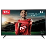 Smart TV LED 55″ UHD 4K TCL 55P65US com HDR, Wi-Fi Integrado, Dolby Audio, Design Slim, Entradas HDMI e USB