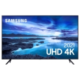 Smart TV Samsung 60 4K UHD, Bluetooth, HDMI/USB, Alexa/Google Assistant, Tela Infinita, Cinza Titan – UN60AU7700GXZD