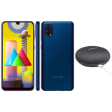 Smartphone Samsung Galaxy M31 Azul 128GB + Google Nest Mini Preto