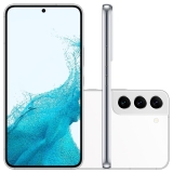 Smartphone Samsung Galaxy S22, 8GB RAM, 128GB, Câmera Tripla 50MP, Tela 6.1, Branco – SM-S901EZWRZTO