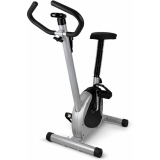 Bike Ergométrica Bicicleta Vertical Academia Com Painel Digital Prateado Premium