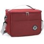 Bolsa Térmica Lancheira com Alça e Bolso Lateral – Para Marmita, Trabalho, Academia, Escola e Passeios (Vinho)