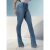 Calça Flare Jeans Cintura Alta Com Elastano Flaer Cos Alto