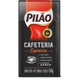 Café Pilão Torrado e Moído Cafeteria Espresso, Torra Forte, Embalagem a Vácuo com 500g