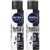 Kit NIVEA Desodorante Aerosol Men Black&White Invisible – 2 unidades