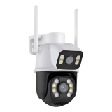 Câmera Segurança Wi-fi Lente Dupla Prova D Agua 6mp Zoom 360 Cor Branco