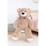 Urso Bicho Pelúcia Gigante Antialérgico Presente Crianças Cor areia 80cm