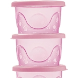 Adoleta Bebê Kit De Potes Infantis Rosa Translúcido