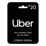 Gift Card Uber Presente Cartão R$ 20 Reais Digital