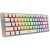 Teclado Gamer Mecânico Lumini EG217, Transparente com Branco, Switch Blue, Layout ABNT2, Compacto 60%, RGB Rainbow, Antighosting, Cabo USB Removível