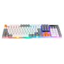 Teclado Semi-Mecânico Gamer Rise Mode G1, Rainbow, USB, Branco e Cinza – RM-TG-01-WG
