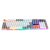 Teclado Semi-Mecânico Gamer Rise Mode G1, Rainbow, USB, Branco e Cinza – RM-TG-01-WG