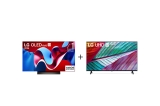Combo Smart TV LG OLED evo 4K C4 55” 2024 + Smart TV LG UHD UR7800 43″ 4K, 2023