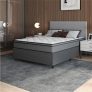 Cama Box Casal Colchão Molas Ensacadas Mirage 138x188x62cm Cinza/Branco Umaflex – Suporta até 120kg por Pessoa