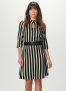Malwee – Vestido Listrado Preto