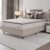 Cama Box Colchão Casal Molas Ensacadas City Pillow Top 138x188x61cm Branco / Bege Hellen – Suporta até 110kg por Pessoa